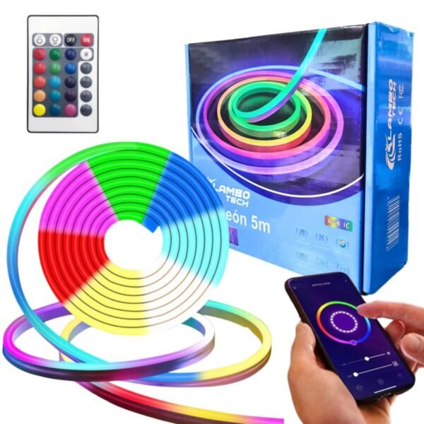Tiras Luces Neón Flex RGB 3 M