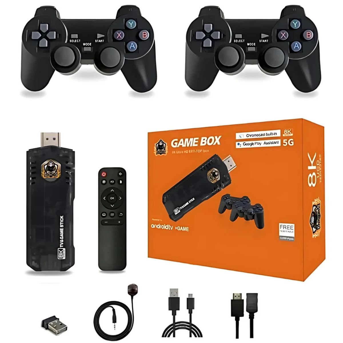 2 Controles + Consola Box TV&Game Stick