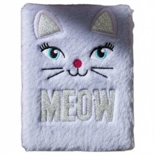 Cuaderno de Notas Gatico Afelpado Rojo